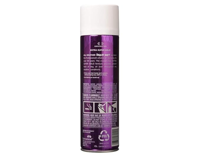 Aqua Net Extra Super Hold Professional Hair Spray Unscented 11oz (Pack of 6)