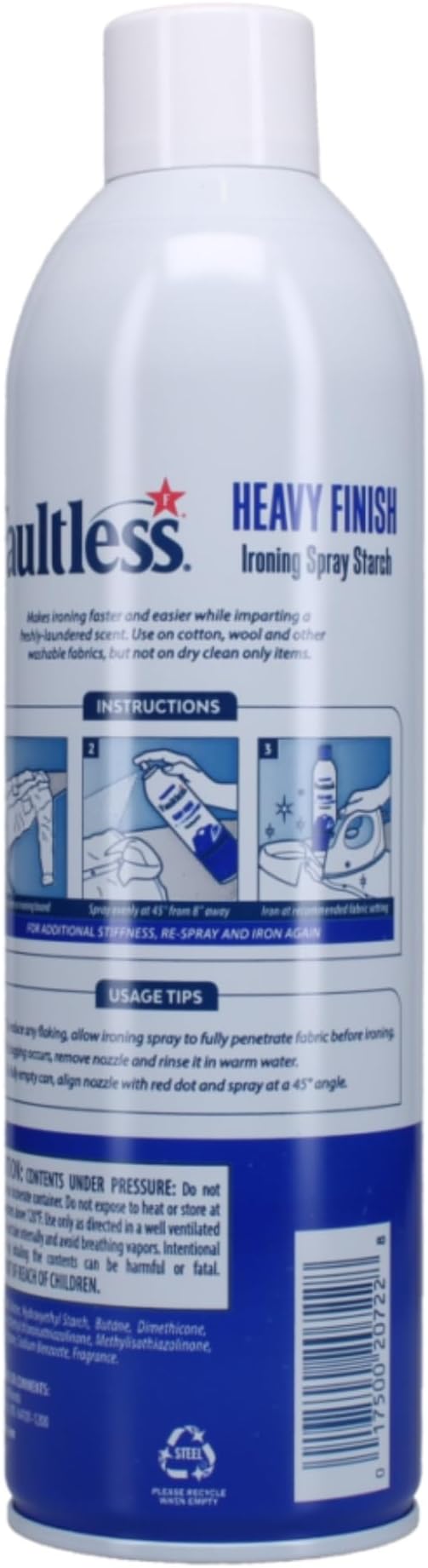 Faultless Heavy Spray Starch 20oz Cans (3 Pack)