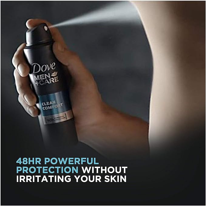 Dove Men+Care Dry Spray Antiperspirant Clean Comfort 3.8oz (2 Pack)