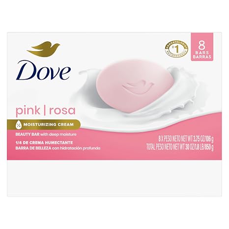 Dove Pink Rosa Beauty Bar Soap 8 Count 3.75oz
