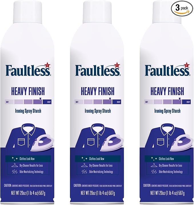 Faultless Heavy Spray Starch 20oz Cans (3 Pack)