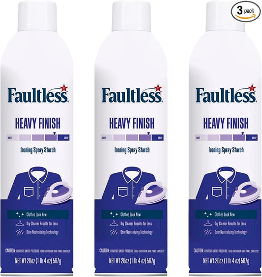 Faultless Heavy Spray Starch 20oz Cans (3 Pack)