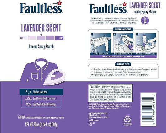 Faultless Lavender Spray Starch 20oz (Pack of 2)